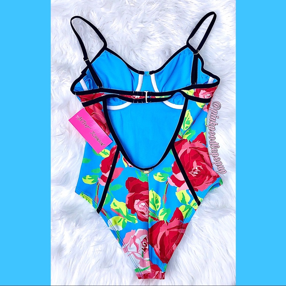 Betsey Johnson Bright Floral Retro Swimsuit 🌺 NWT - Picture 3 of 13